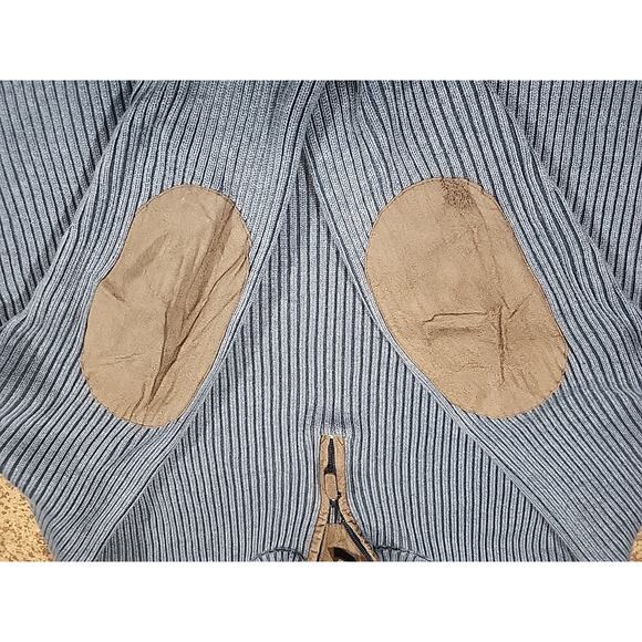 Guide Series XL Ribbed Pullover 1/4 Zip Sweater Elbow Patches Crew Neck Stretch - Picture 6 of 9